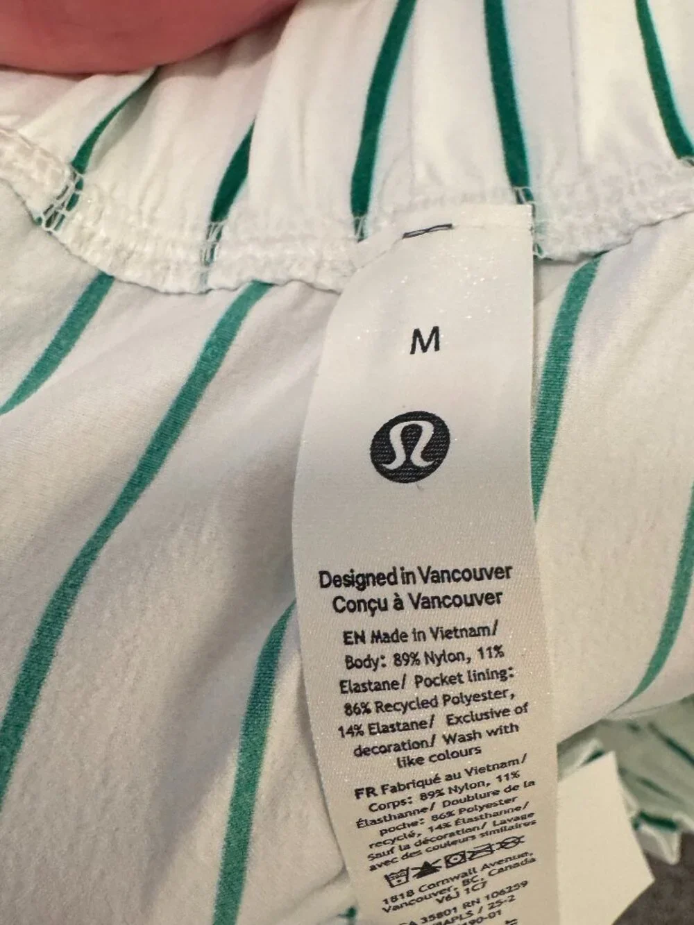 Lululemon NWT Stretch Woven Ruffle-Waist Midi Skirt Green Stripe Medium